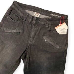 Anne Klein Black Skinny Jeans Women’s Size 2 Stretch Distressed NWT